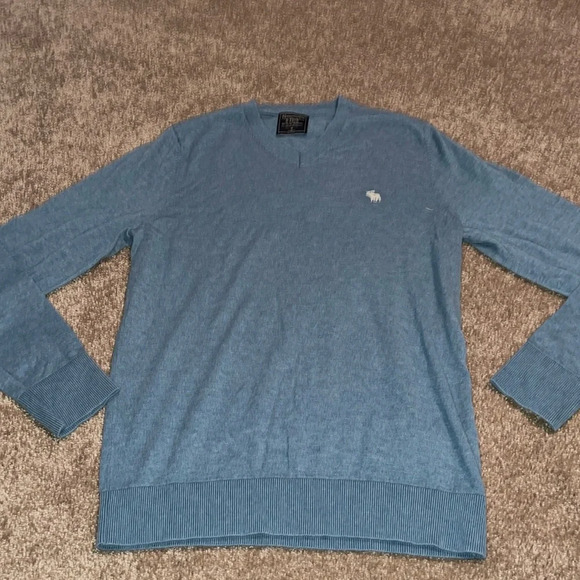Abercrombie & Fitch Other - ABERCROMBIE AND FITCH Men's Blue Cotton/Wool Pullover V Neck Sweater Medium. FF